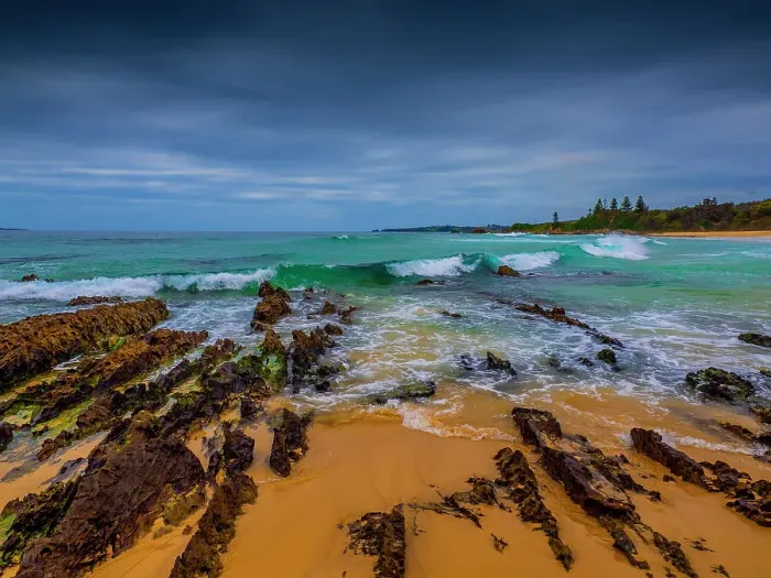 Framed Print : Low tide at Yabbara beach view, near Narooma, Southern coastline of NSW, Australia Framed Print : Low tide at Yabbara beach view, near Narooma, Southern coastline of NSW, Australia