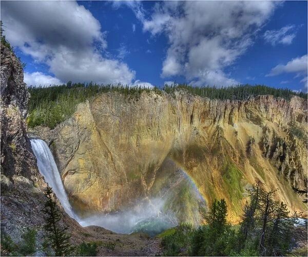 Lower Yellowstone falls, in the Yellowstone National Park, Wyoming