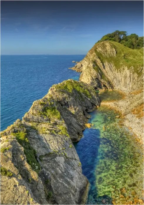 Framed Print : Lulworth cove, on the Jurassic coastline of Dorset, England, United Kingdom