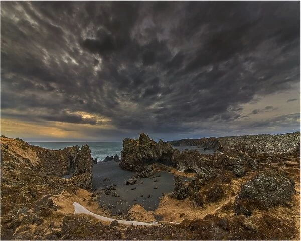 The magificent rugged Coastal view at Snaefellsbaer, Iceland