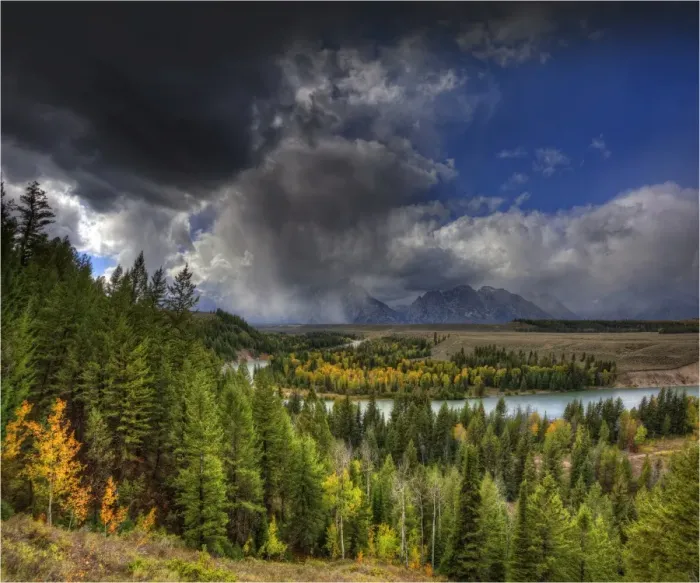 Framed Print : Magnificent scenery of the Teton mountain range, Snake River overlook, Grand Tetons National Park, Wyoming, USA Framed Print : Magnificent scenery of the Teton mountain range, Snake River overlook, Grand Tetons National Park, Wyoming, USA