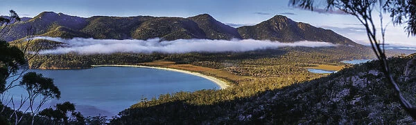 The magnificent Wineglass Bay in the morning, Freycinet National Park, Tasmania