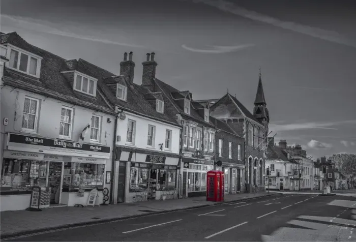 Framed Print : Main Street Wareham Framed Print : Main Street Wareham