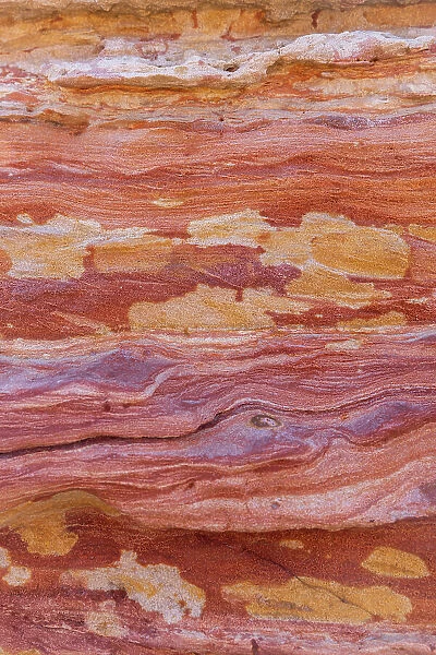 Majestic layers of rock photographed from close up, Cable Beach, Broome, Western Australia, Australia