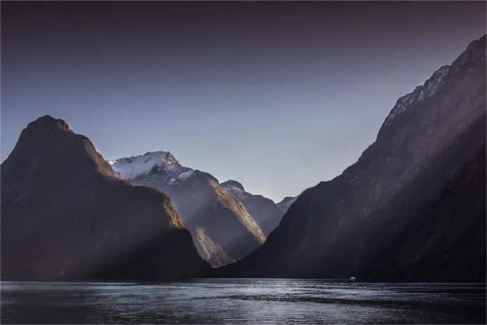 Framed Print : The majestic view of milford sound in the Fiordland national park, south island, New Zealand