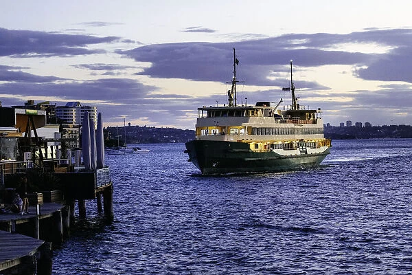 Manly ferry at dusk