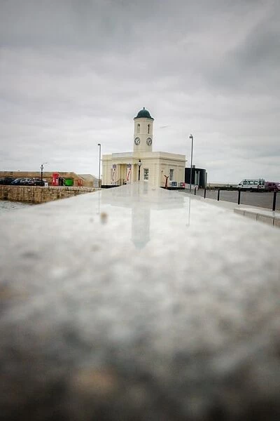 Margate Kent English seaside resort town in long exposure with Visitor Information Centre