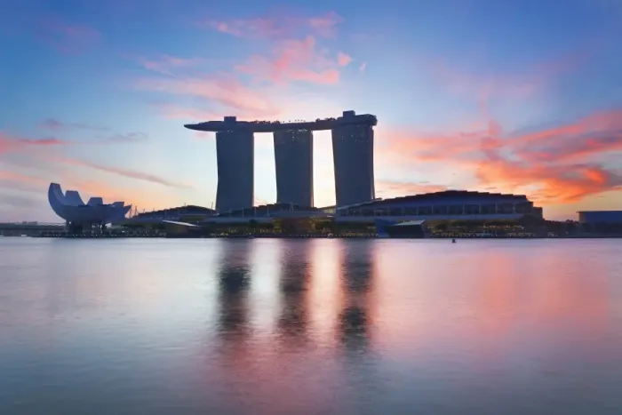 Framed Print : Marina bay sand sunrise Framed Print : Marina bay sand sunrise