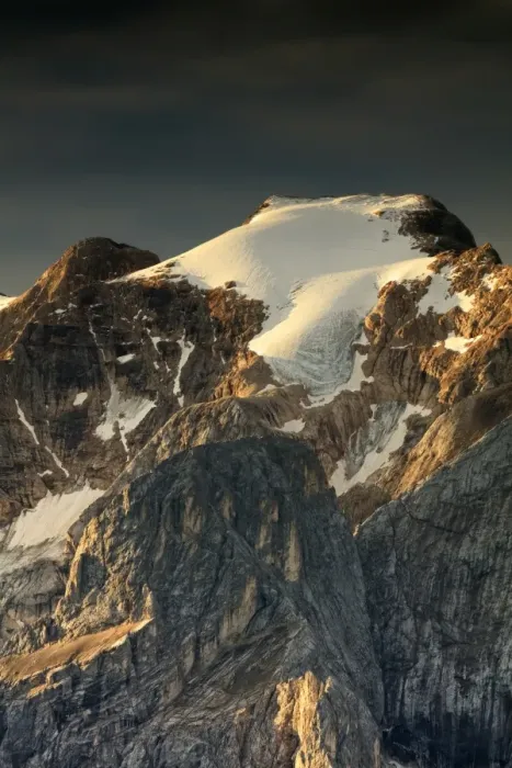Framed Print : Marmolada mountain at sunrise