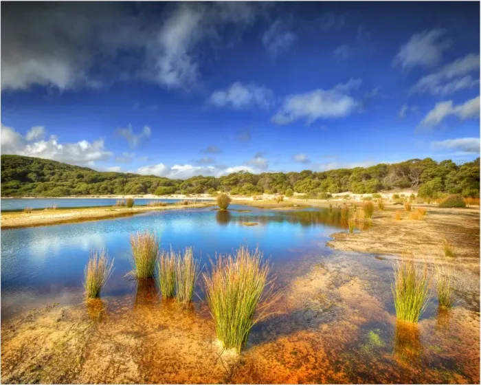 Framed Print : Martha Lavinia Lagoon, King Island, Bass Strait, Tasmania, Australia