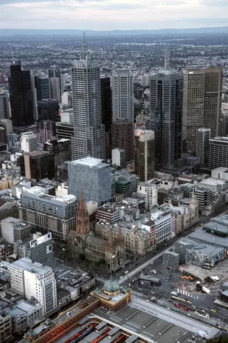 Framed Print : Melbourne aerial view St Pauls Cathedral Framed Print : Melbourne aerial view St Pauls Cathedral
