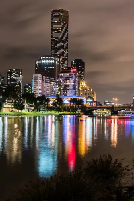Framed Print : Melbourne city at night