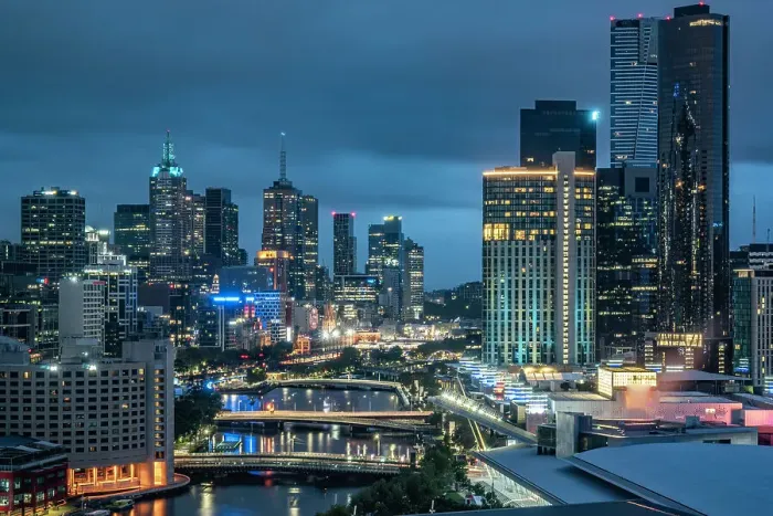 Framed Print : Melbourne City at Night