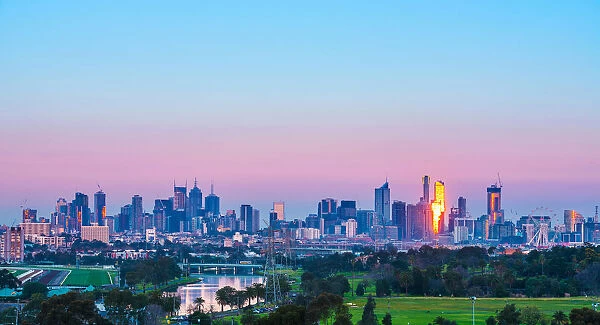 Melbourne City Sunset