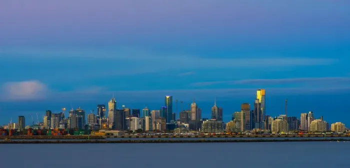 Framed Print : Melbourne (City sunset)