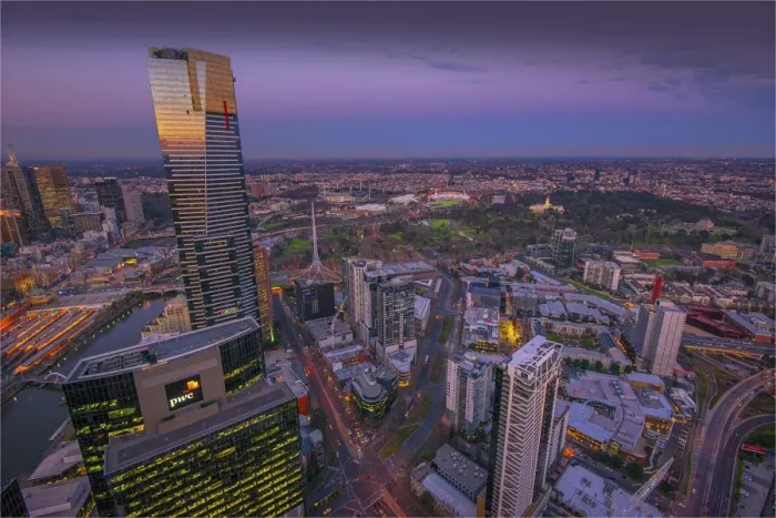 Framed Print : Melbourne city view, Victoria, Australia
