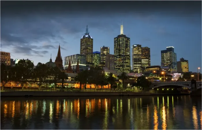 Framed Print : Melbourne city view, Victoria, Australia