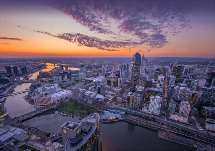 Framed Print : Melbourne city view, Victoria, Australia