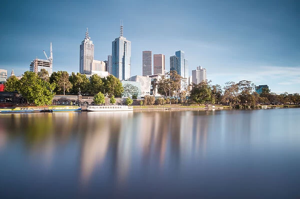 Melbourne cityscape at sunrise, Australia