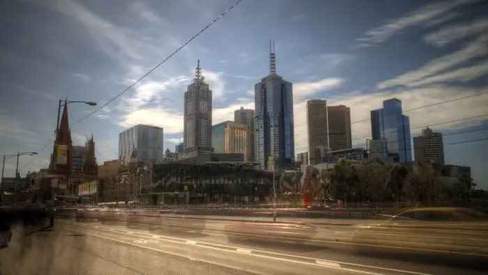 Framed Print : Melbourne long exposure traffic Framed Print : Melbourne long exposure traffic