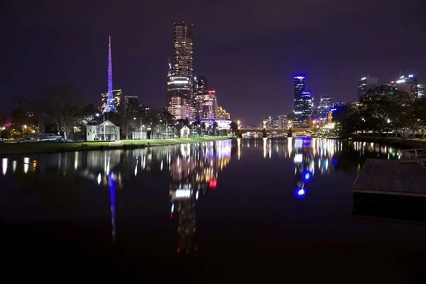 Melbourne night reflections