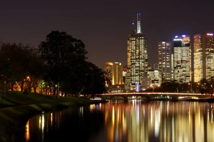 Framed Print : Melbourne Night Skyline Framed Print : Melbourne Night Skyline