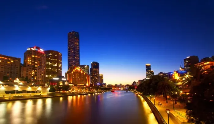 Framed Print : Melbourne South Bank at Dusk