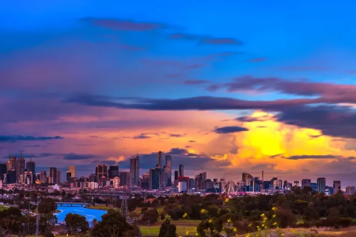 Framed Print : Melbourne sunset