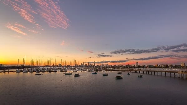 Melbourne sunset at St. Kilda