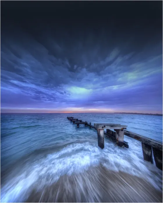 Framed Print : Mentone beach, Port Phillip bay, Victoria, Australia