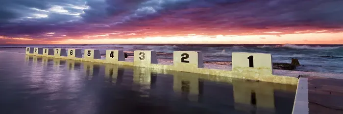 Framed Print : merewether ocean baths sunrise
