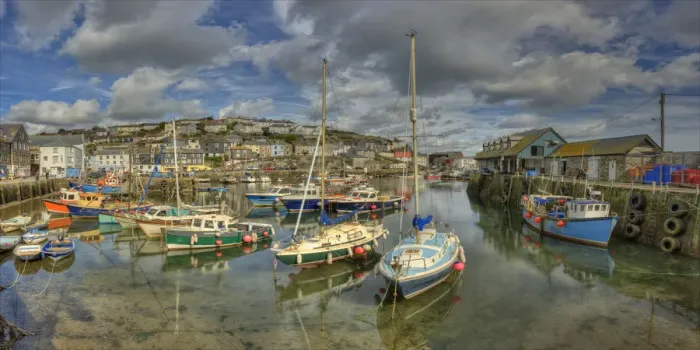 Framed Print : Mevagissey Harbor view Framed Print : Mevagissey Harbor view