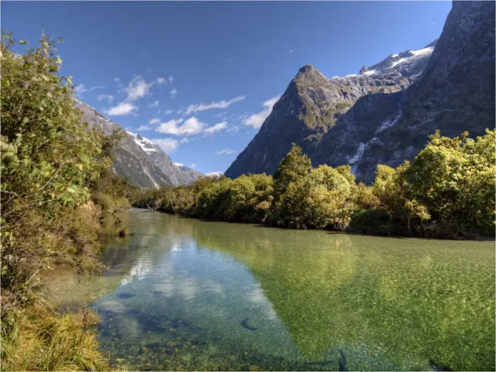 Framed Print : The Milford Track and Clinton River Valley in the South Island of New Zealand Framed Print : The Milford Track and Clinton River Valley in the South Island of New Zealand