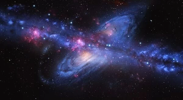 Milky Way Colliding with Andromeda