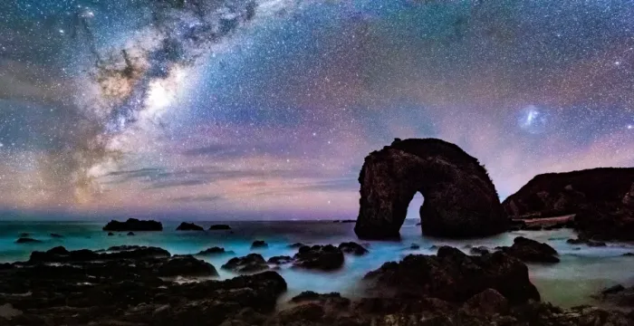 Framed Print : Milky Way over Horse Head Rock in New South Wales Coast Framed Print : Milky Way over Horse Head Rock in New South Wales Coast