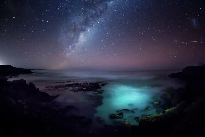 Framed Print : Milky Way over the Southern Ocean. Eyre Peninsula. South Australia