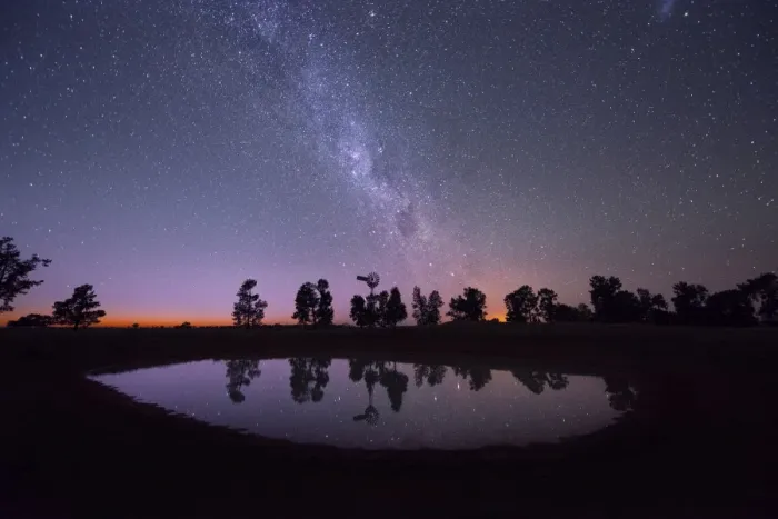 Framed Print : Milkyway dam reflection windmill Framed Print : Milkyway dam reflection windmill