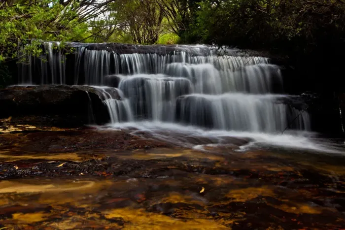 Framed Print : Minnehaha falls creek