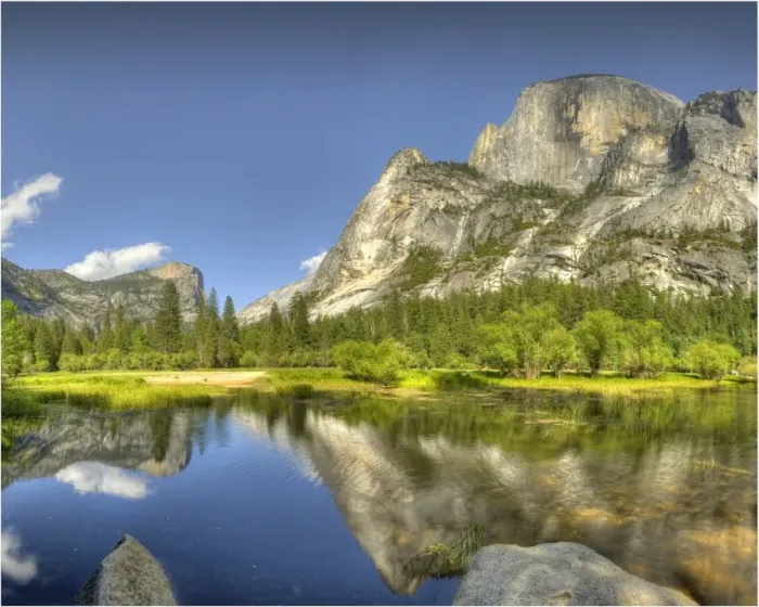 Framed Print : Mirror Lake, Yosemite national park, California, USA
