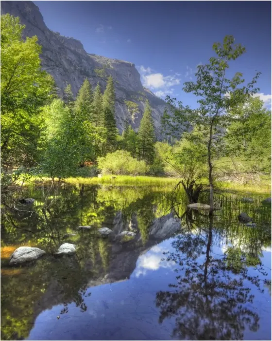 Framed Print : Mirror Lake, Yosemite national park, California, USA