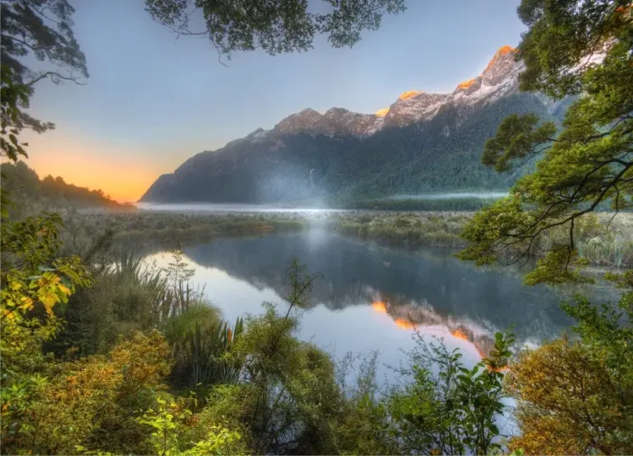 Framed Print : Mirror lakes, South Island, New Zealand Framed Print : Mirror lakes, South Island, New Zealand