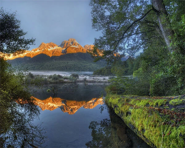 Mirror lakes, South Island, New Zealand