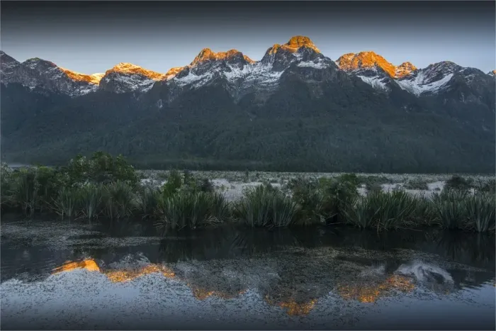 Framed Print : Mirror lakes, South Island, New Zealand Framed Print : Mirror lakes, South Island, New Zealand