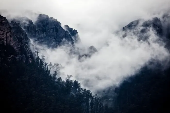 Framed Print : Mist over Mount Roland. Tasmania Framed Print : Mist over Mount Roland. Tasmania