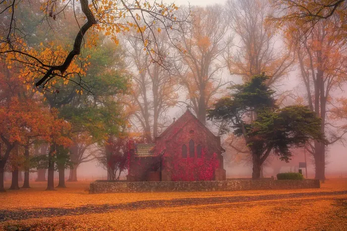 Framed Print : Misty Morning at Gostwyck Framed Print : Misty Morning at Gostwyck