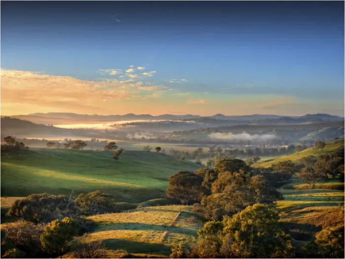 Framed Print : Misty morning near Jugiong, New South Wales, Australia Framed Print : Misty morning near Jugiong, New South Wales, Australia