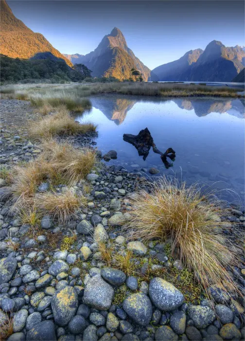 Framed Print : Mitre Peak, Milford sound, South Island, New Zealand