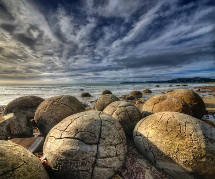 Framed Print : Moeraki Beach, South Island, New Zealand