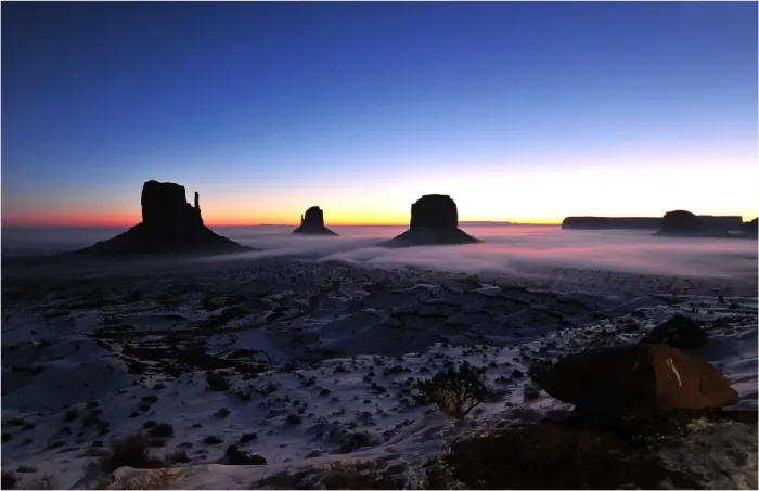 Framed Print : Monument valley in Winter, Arizona, south western United States of America Framed Print : Monument valley in Winter, Arizona, south western United States of America