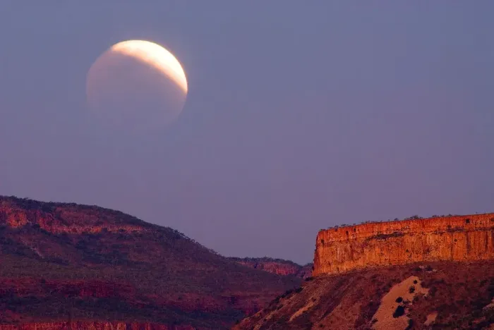 Framed Print : Moon Eclipse Cockburn Ranges East Kimberley WA